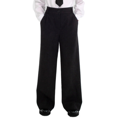 Брюки школьные для девочки Синяя Мода W503B-G39 черные 1